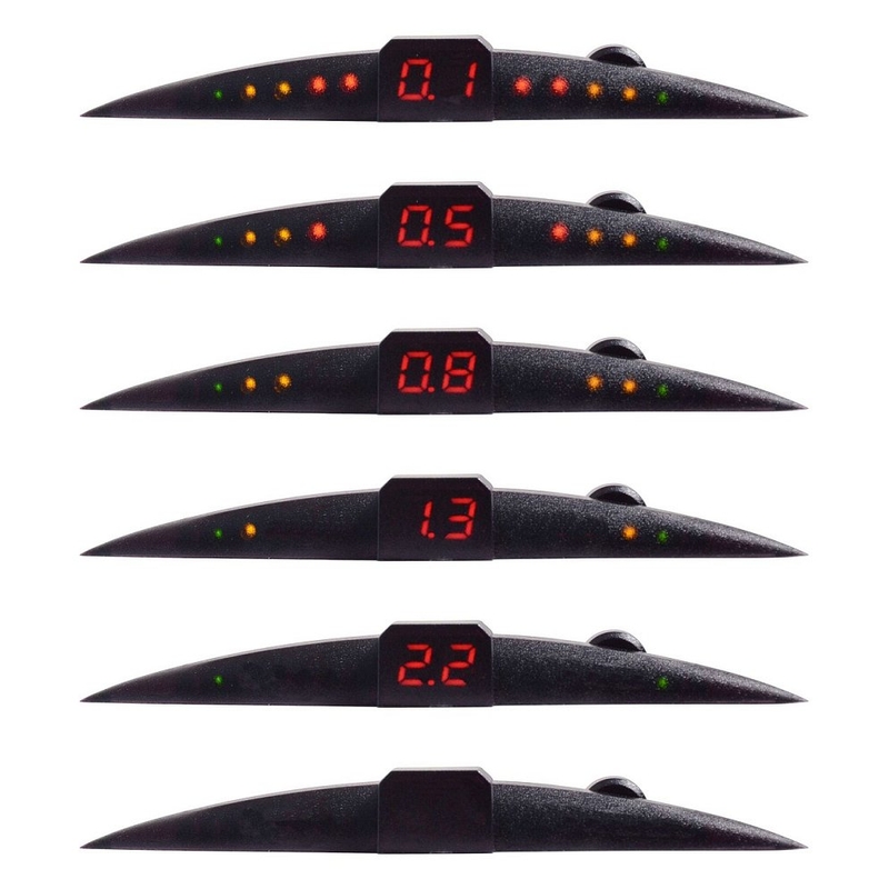 Asystent parkowania 4 sensory, LED ekran