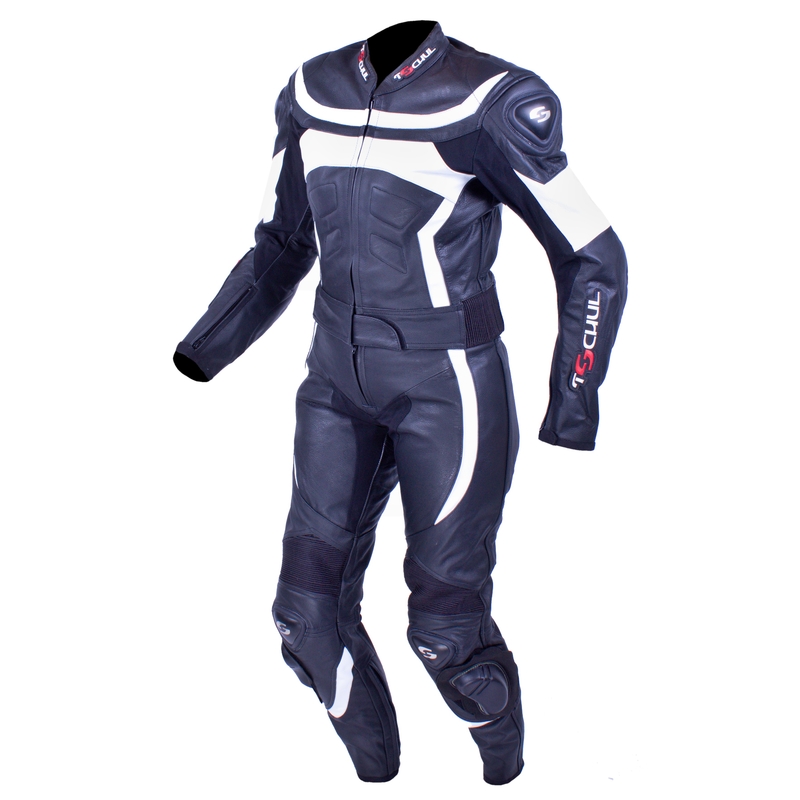 Damski skórzany kombinezon motocyklowy Tschul 726 Sofia czarno-biały wyprzedaż