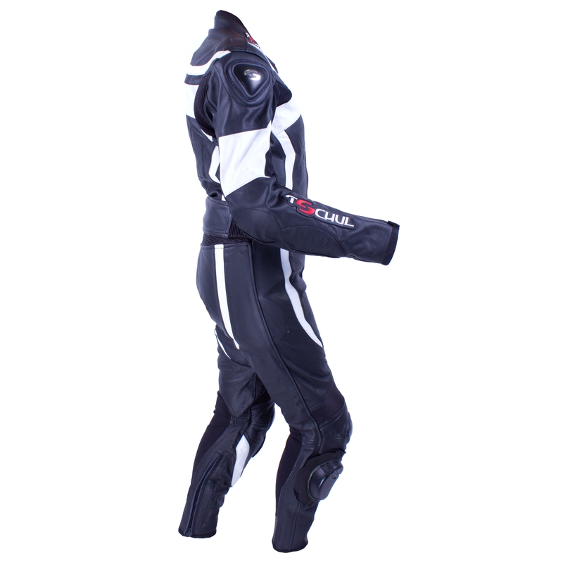 Damski skórzany kombinezon motocyklowy Tschul 726 Sofia czarno-biały wyprzedaż