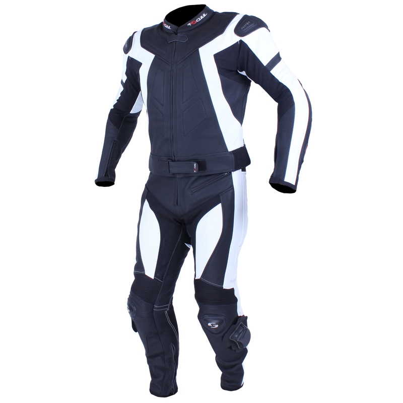 Kombinezon motocyklowy Tschul 737 Vintage czarno-biały wyprzedaż