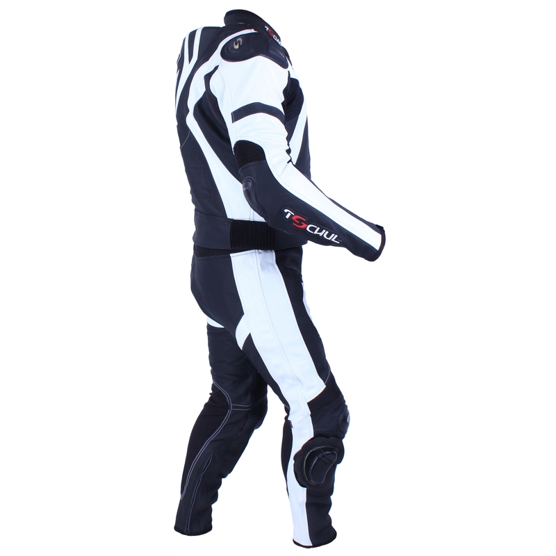 Kombinezon motocyklowy Tschul 737 Vintage czarno-biały wyprzedaż