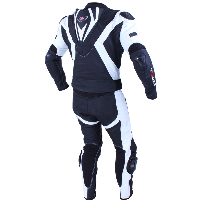 Kombinezon motocyklowy Tschul 737 Vintage czarno-biały wyprzedaż