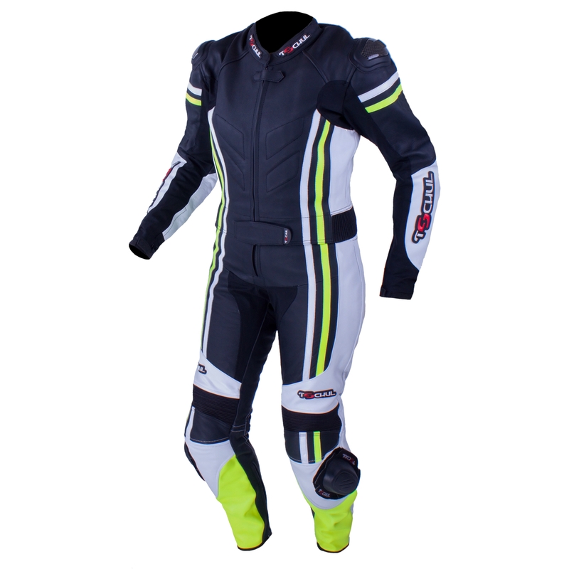 Damski kombinezon motocyklowy Tschul 556 czarno-biało-fluo żółty wyprzedaż