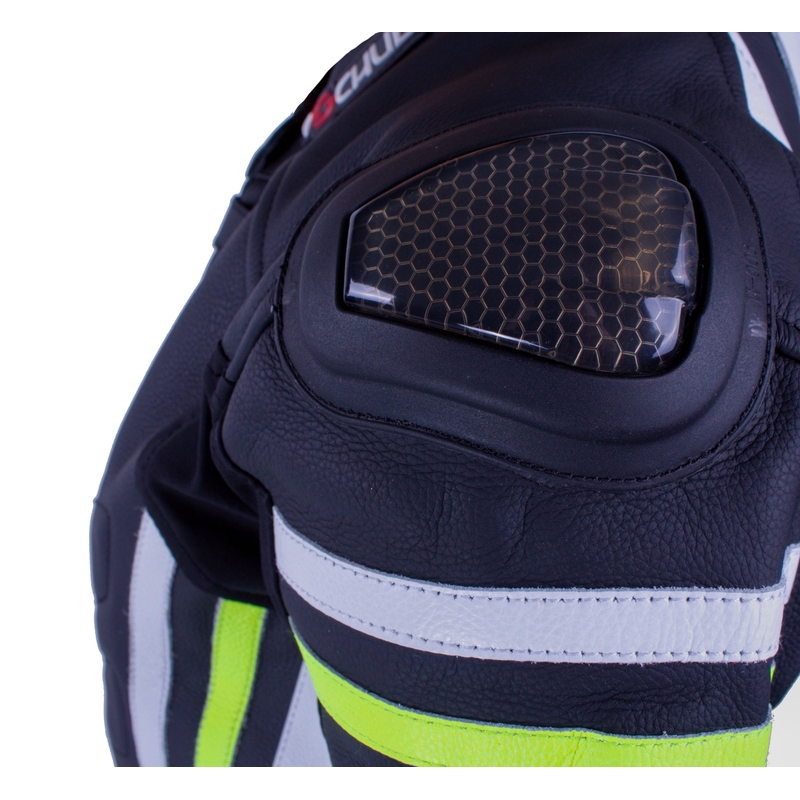 Damski kombinezon motocyklowy Tschul 556 czarno-biało-fluo żółty wyprzedaż