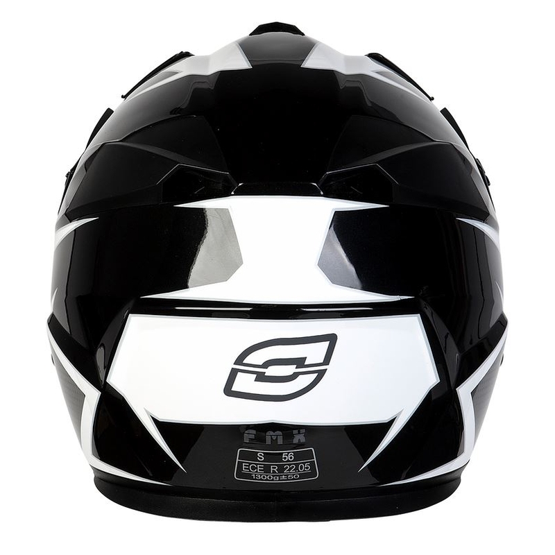 Krosowy kask motocyklowy Ozone FMX czarno-biały wyprzedaż
