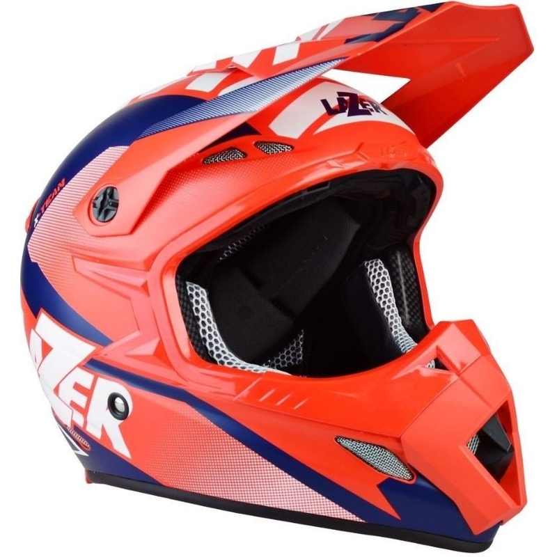 Krosowy kask Lazer MX8 X-Team Carbon czerwono-niebieski