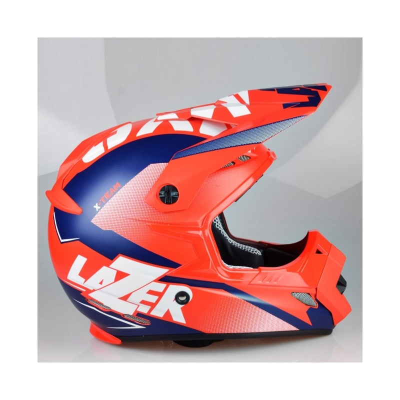 Krosowy kask Lazer MX8 X-Team Carbon czerwono-niebieski