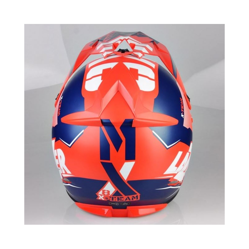 Krosowy kask Lazer MX8 X-Team Carbon czerwono-niebieski