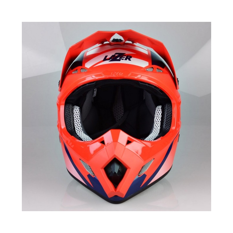 Krosowy kask Lazer MX8 X-Team Carbon czerwono-niebieski