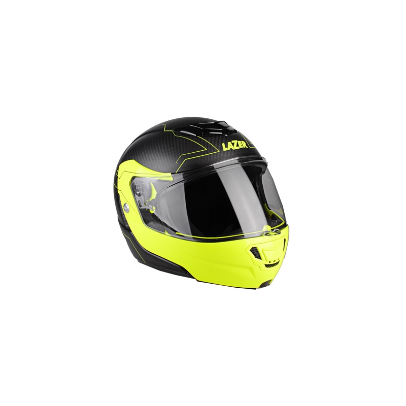 Integralny kask motocyklowy Lazer Monaco Evo - Droid Pure Glass żółty