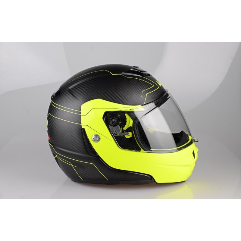 Integralny kask motocyklowy Lazer Monaco Evo - Droid Pure Glass żółty