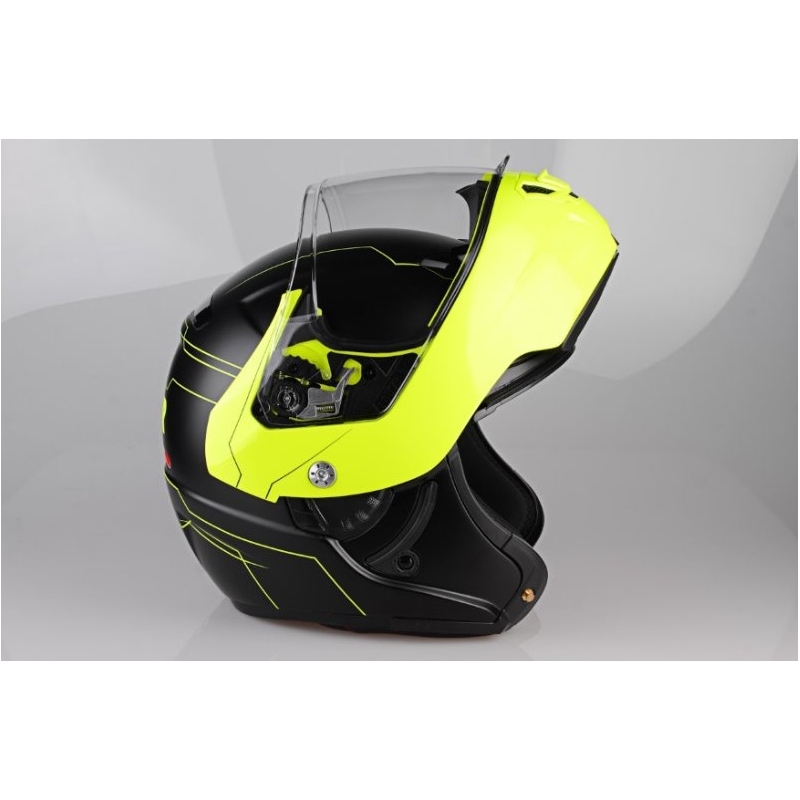 Integralny kask motocyklowy Lazer Monaco Evo - Droid Pure Glass żółty