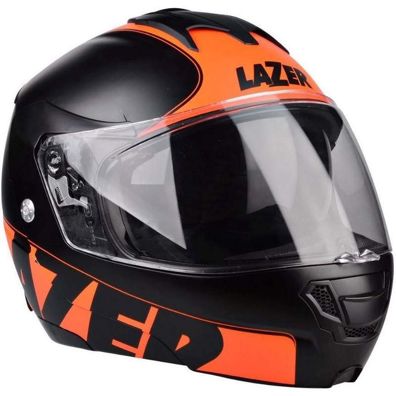 Szczękowy kask motocyklowy Lazer Lugano Raccoun pomarańczowy
