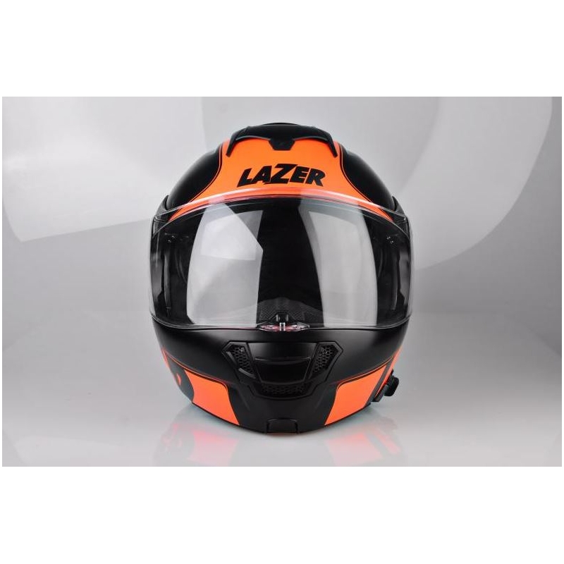Szczękowy kask motocyklowy Lazer Lugano Raccoun pomarańczowy