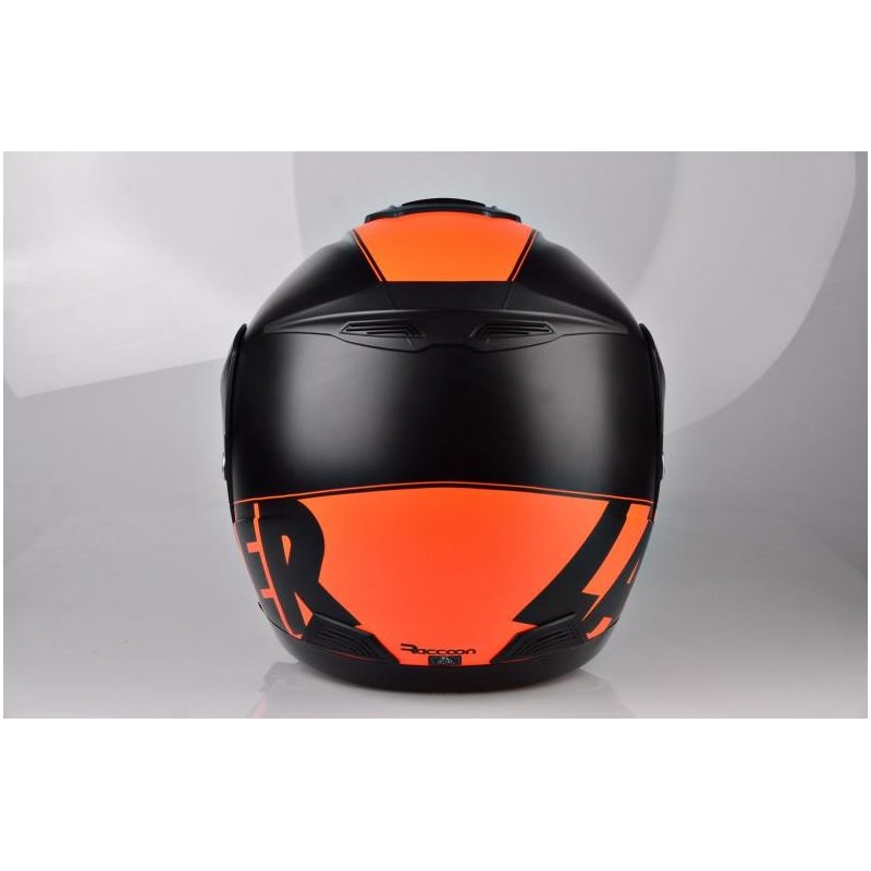 Szczękowy kask motocyklowy Lazer Lugano Raccoun pomarańczowy