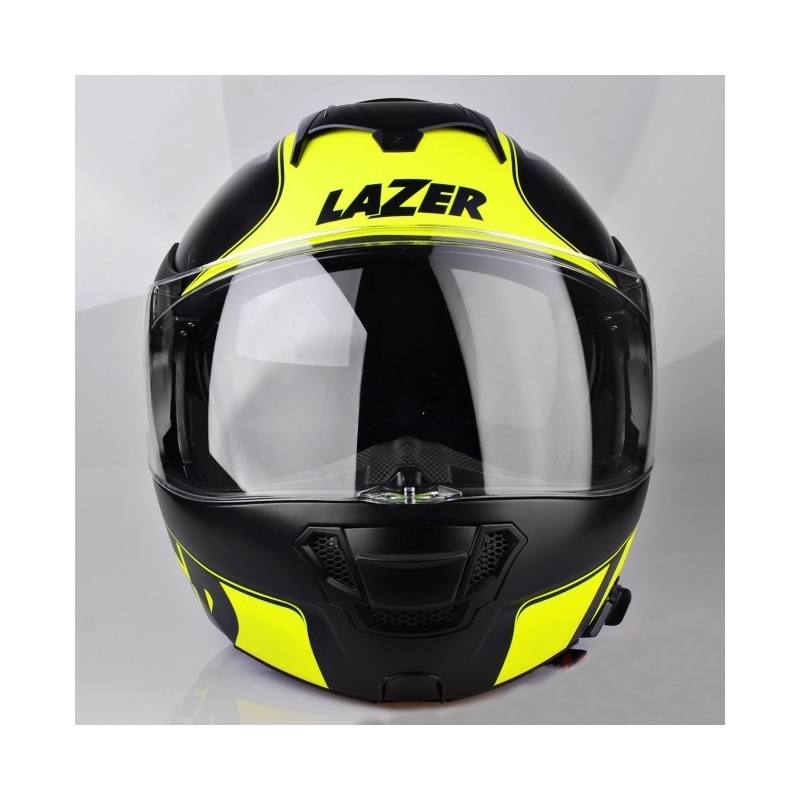 Szczękowy kask motocyklowy Lazer Lugano Raccoun żółty