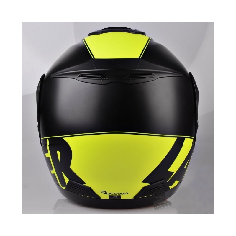 Szczękowy kask motocyklowy Lazer Lugano Raccoun żółty