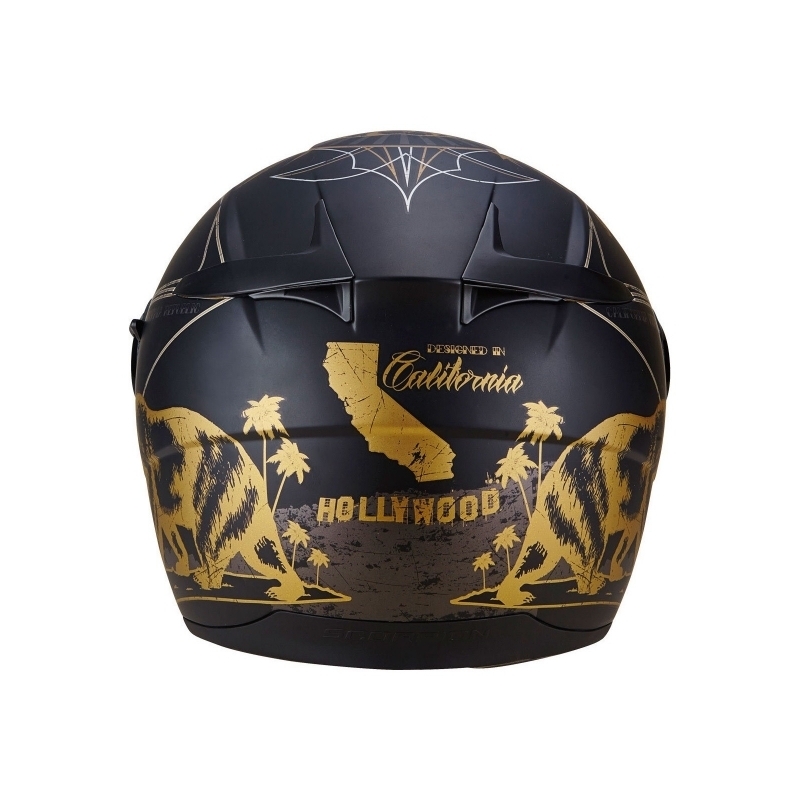 Integralny kask motocyklowy Scorpion EXO-490 GoldenState czarno-złoty wyprzedaż