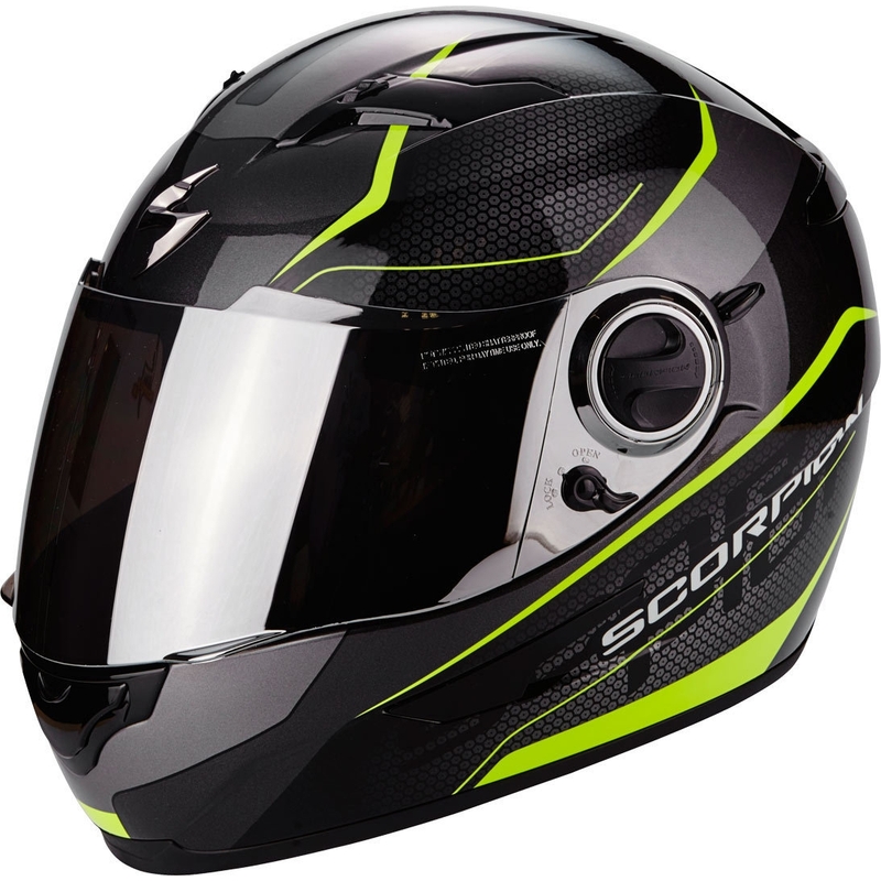 Integralny kask motocyklowy Scorpion EXO-490 Vision czarno-fluo wyprzedaż