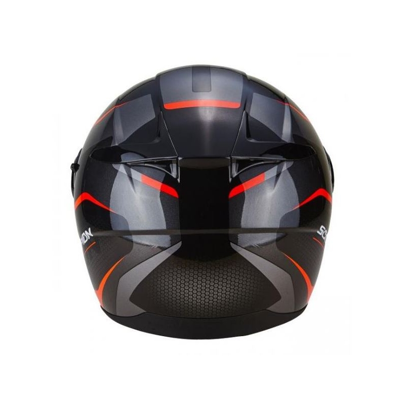 Integralny kask motocyklowy Scorpion EXO-490 Vision czarno-czerwony wyprzedaż