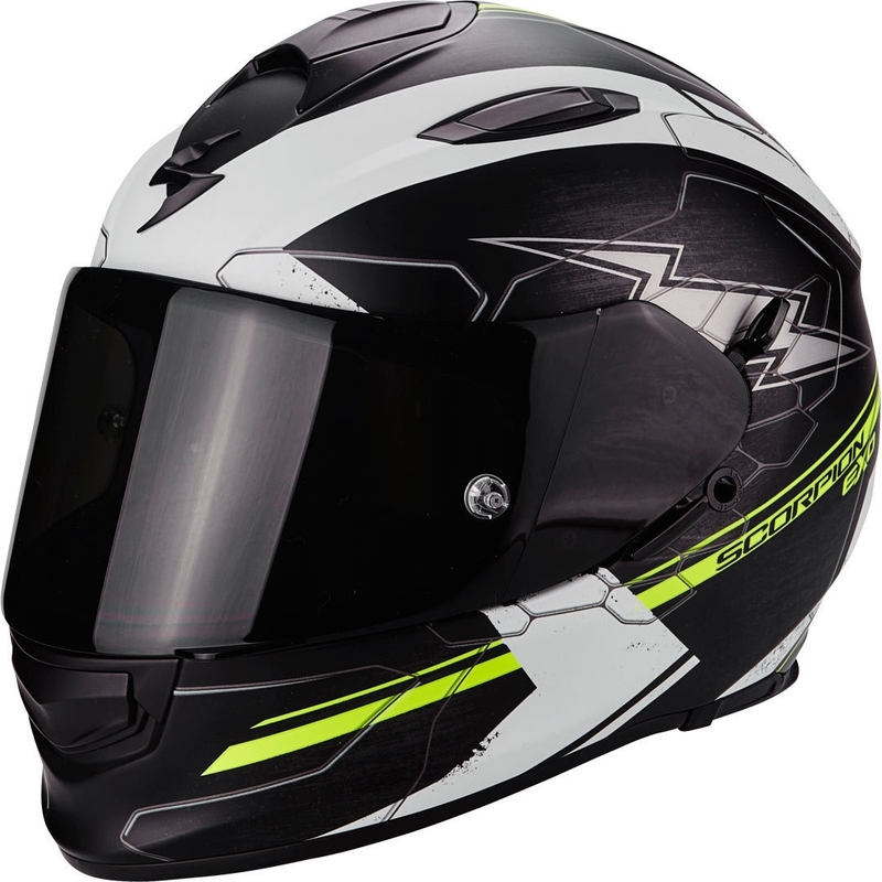 Integralny kask motocyklowy Scorpion EXO-510 Air Cross czarno-biało-fluo żółty wyprzedaż