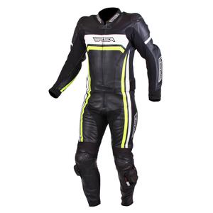 Skórzany kombinezon motocyklowy RSA Virus czarno-biało-fluo żółty wyprzedaż