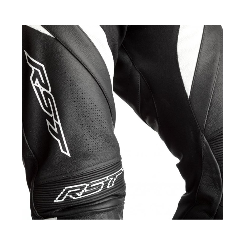 RST Tractech Evo 4 CE czarno-biały jednoczęściowy kombinezon motocyklowy wyprzedaż