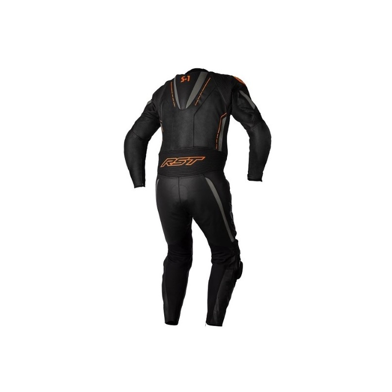 Jednoczęściowy kombinezon motocyklowy RST S1 CE czarno-szary-fluo pomarańczowy wyprzedaż