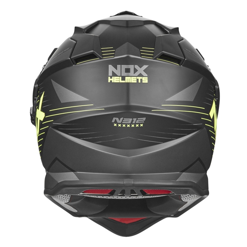 Kask enduro NOX N312 EXTEND 2022 black-fluo yellow
