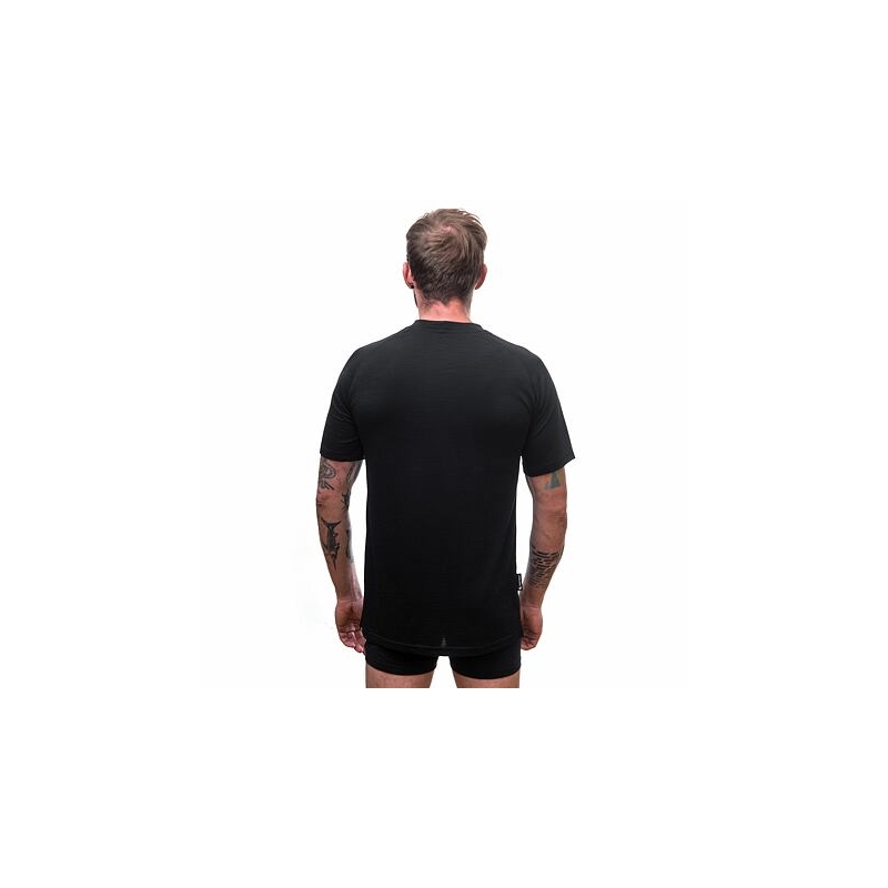 Męski T-shirt Sensor Merino Air PT Summit czarny wyprzedaż
