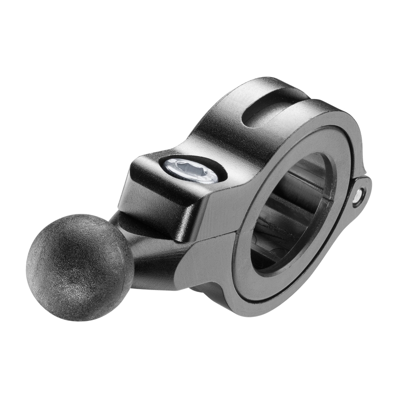 Aluminiowy uchwyt na kierownicę lub lusterko do etui Interphone z przegubem 17 mm