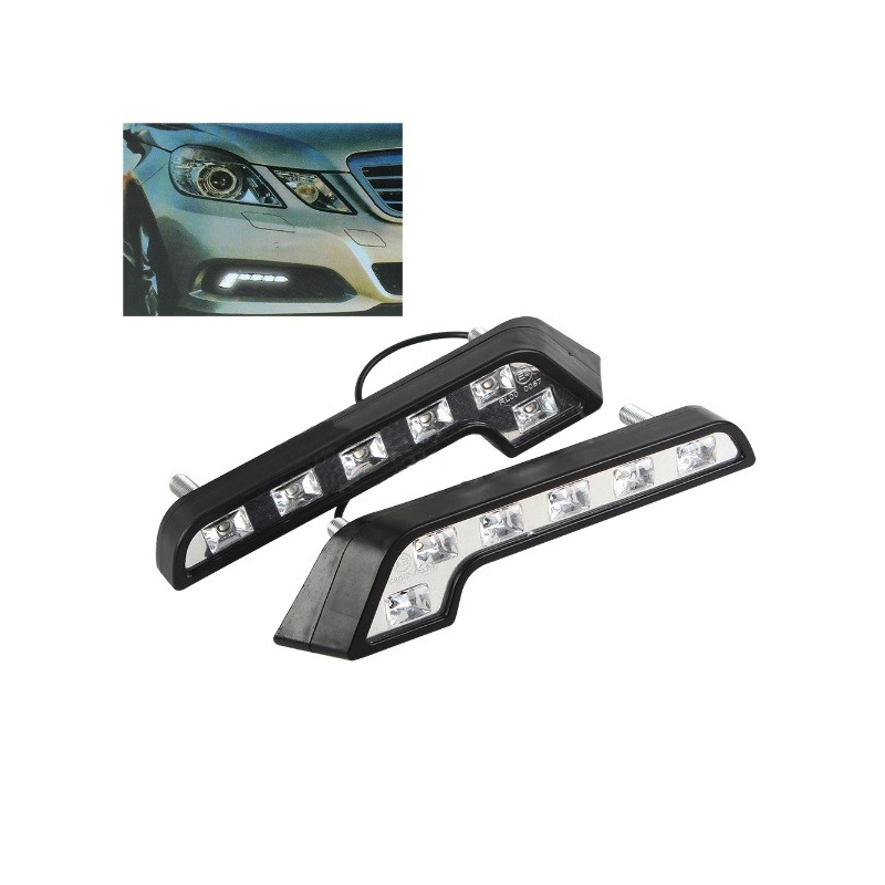 Światła do jazdy dziennej Superlight RL 6LED diody 400LM zakrzywione