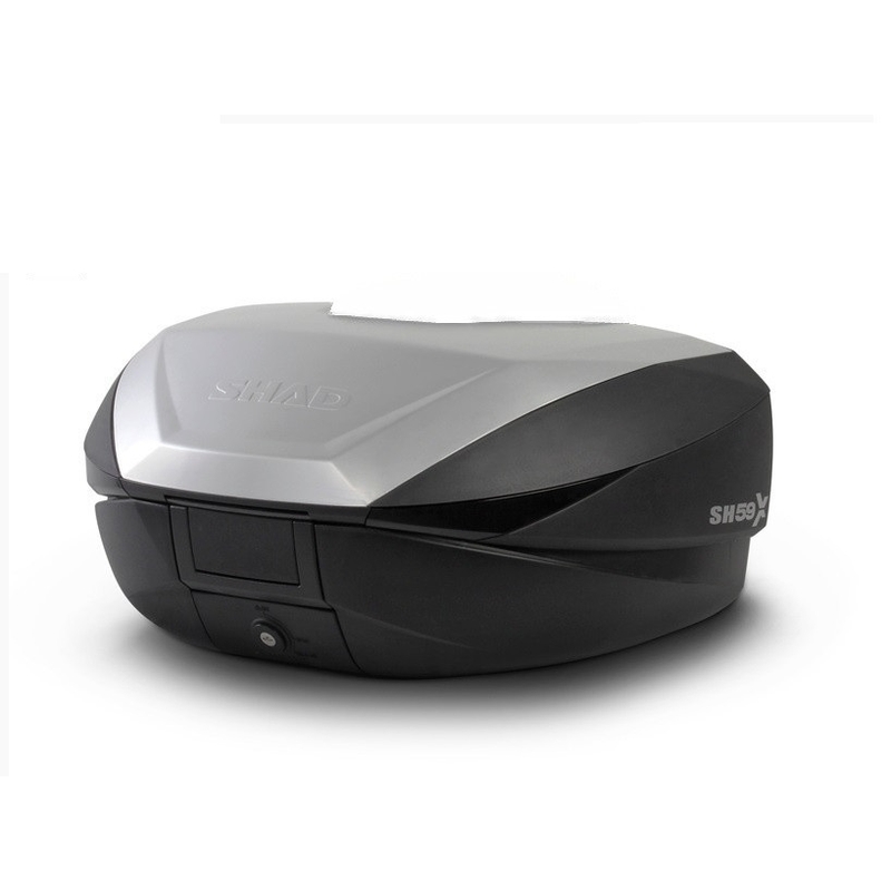 Top case SHAD SH59X black with aluminium cover (expandable concept) with PREMIUM SMART lock