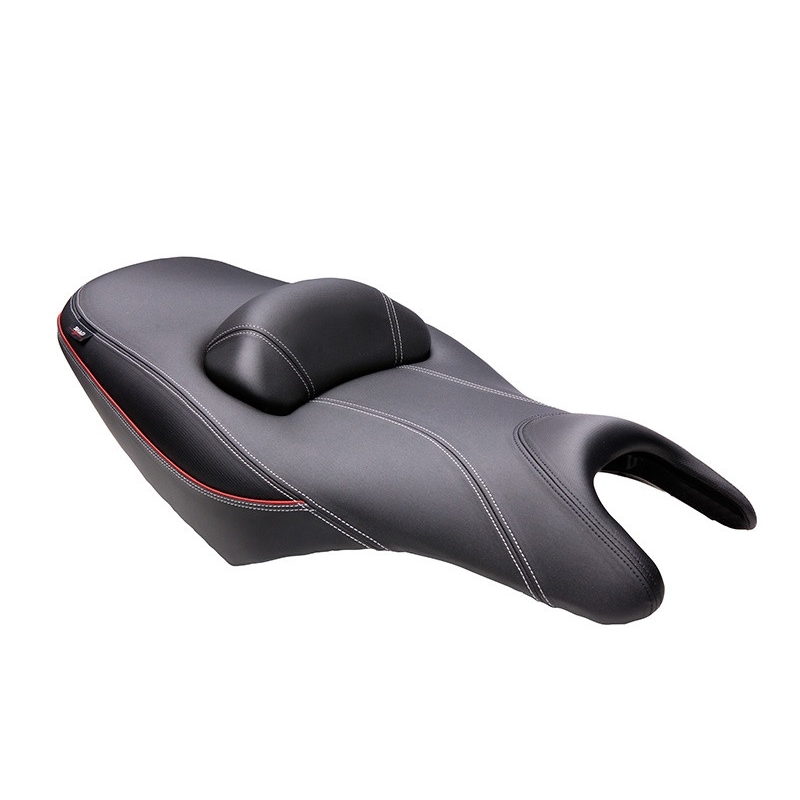 Comfort seat SHAD heated black/red, grey seams