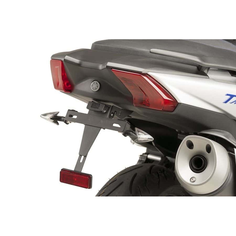 Adjustable license support PUIG black for YAMAHA XP 530 T-MAX 2017-2019