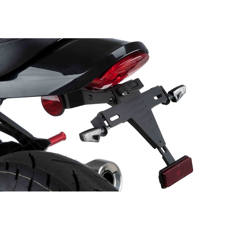 Adjustable license support PUIG black for KAWASAKI Z 900 RS / RS SE 2018-2026
