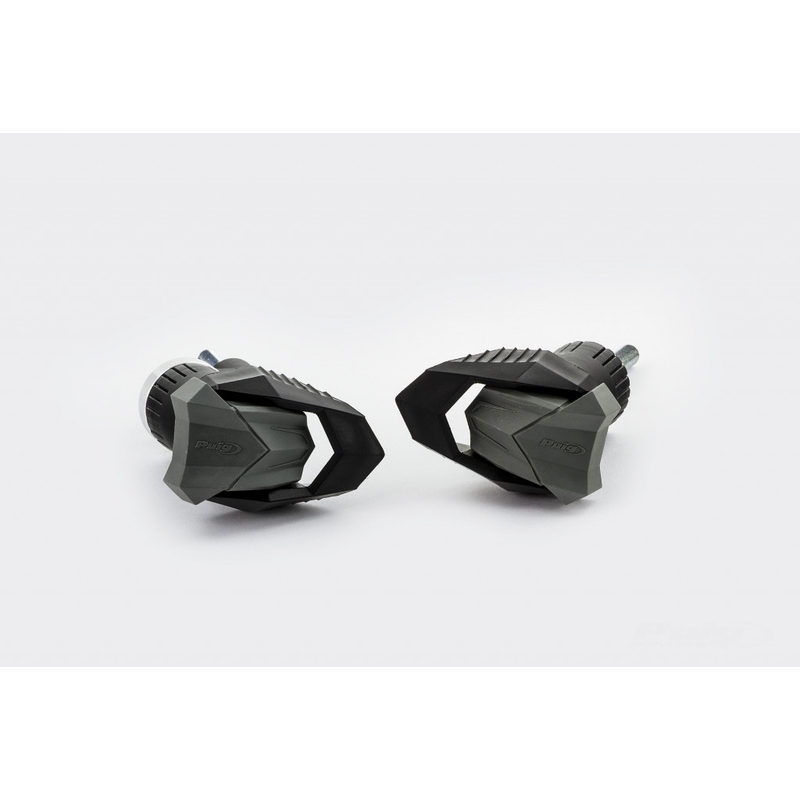 Frame sliders PUIG R19 black with grey rubber for BENELLI BN 125 2018-2025