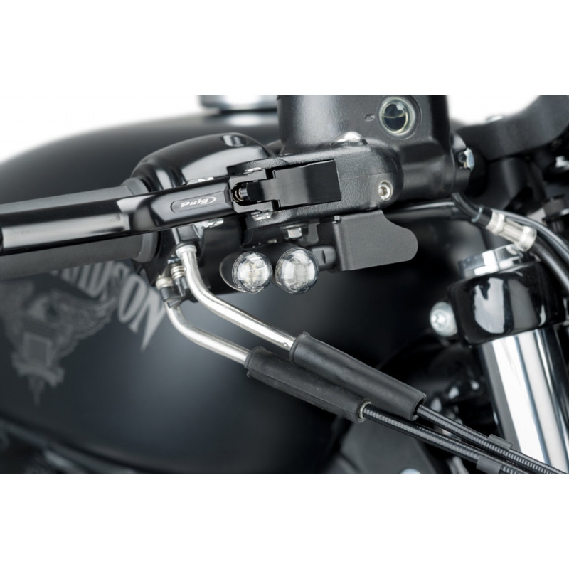 Supports for PUIG turn signal PUIG black front