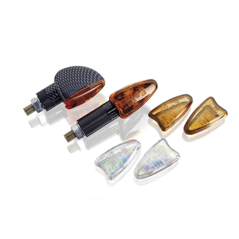 Turn signals PUIG STAR black short, homologated