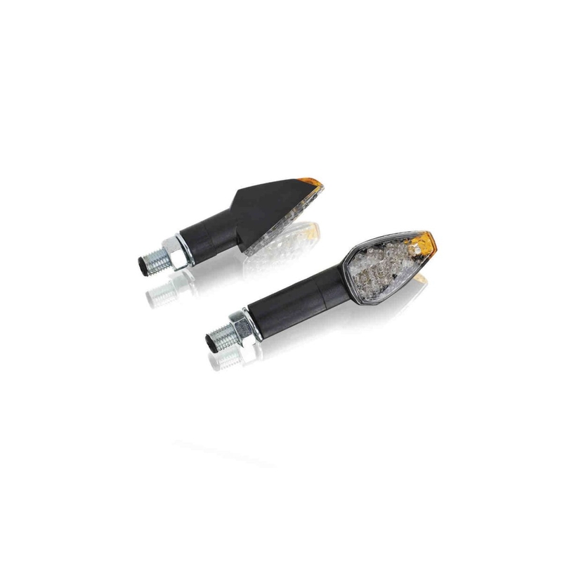 Turn signals PUIG PEAK black long, homologated
