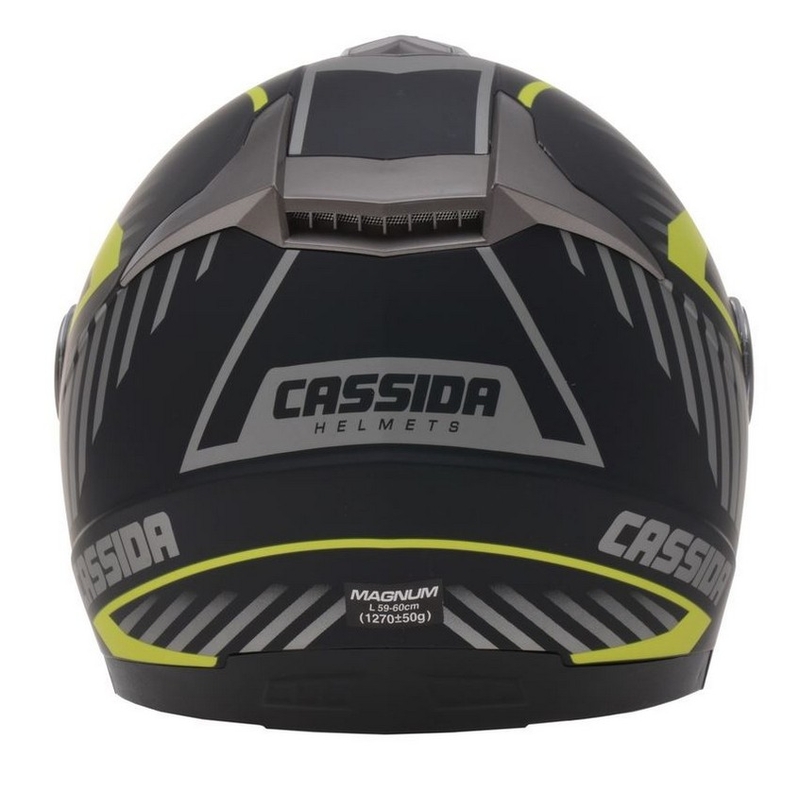 Otwarty kask motocyklowy Cassida Magnum czarno-szaro-fluo żółty