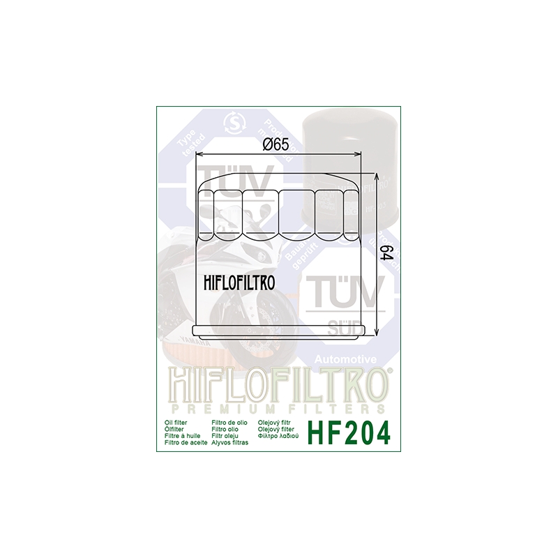 Oil filter HIFLOFILTRO Chrome