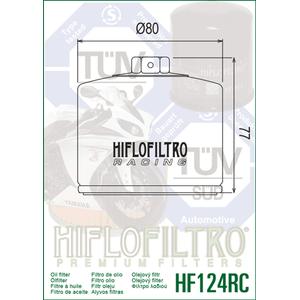 Oil filter HIFLOFILTRO HF124RC Racing