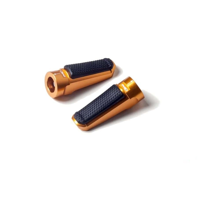 Footpegs without adapters PUIG SPORT gold with rubber