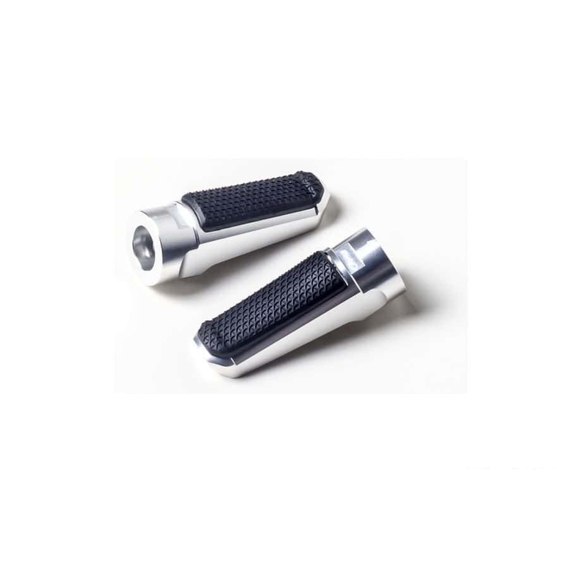 Footpegs without adapters PUIG SPORT silver with rubber