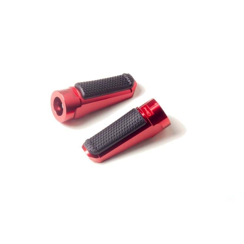 Footpegs without adapters PUIG SPORT red with rubber