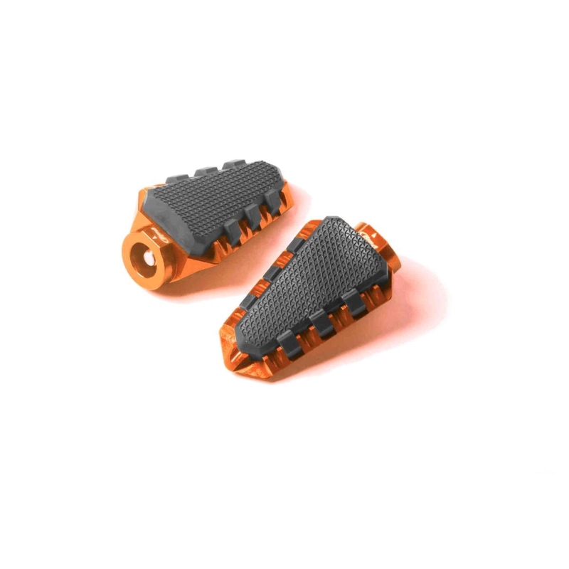 Footpegs without adapters PUIG TRAIL orange with rubber