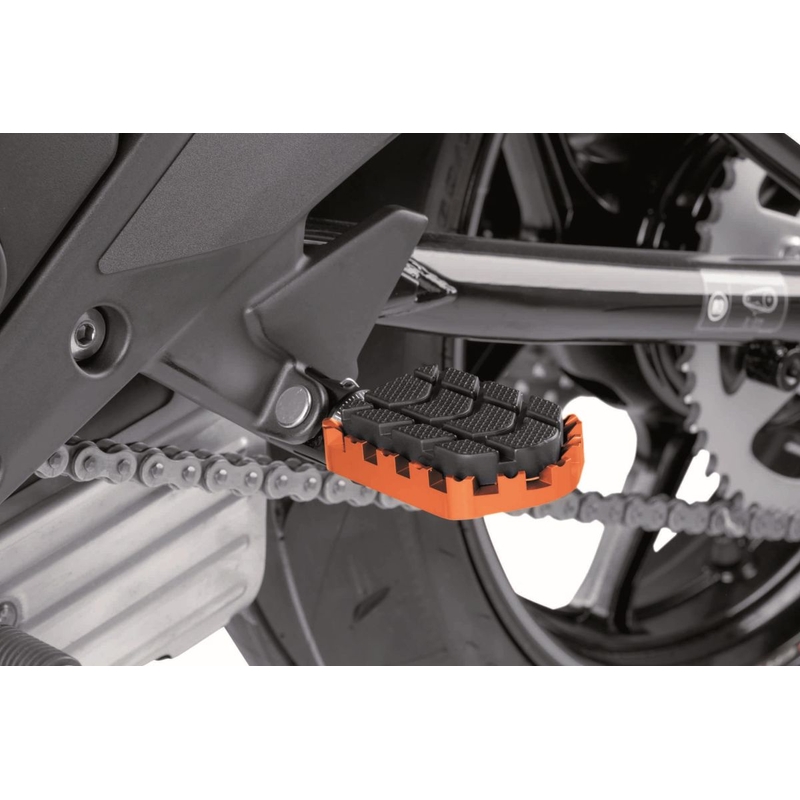 Footpegs without adapters PUIG ENDURO orange with rubber