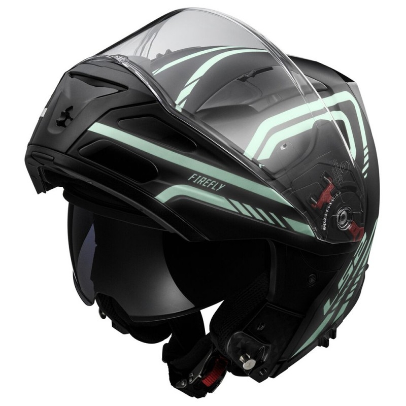 Szczękowy kask motocyklowy LS2 FF324 Metro Firefly czarny matowy