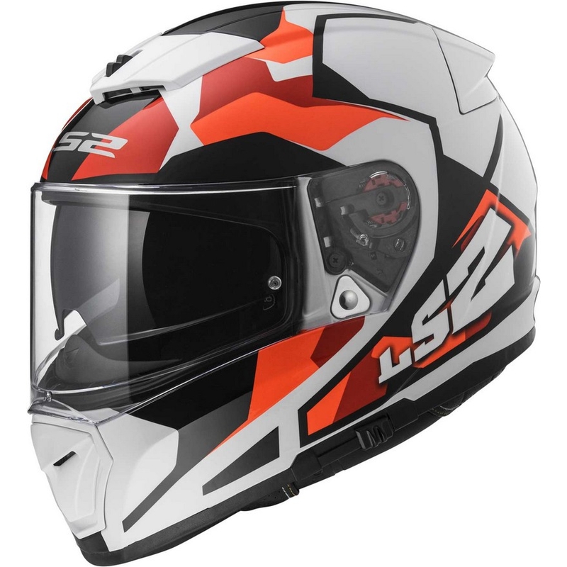 Kask LS2 FF390 Breaker Sergent biało-czerwono-pomarańczowy
